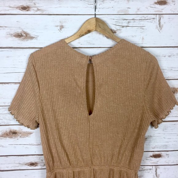 Khaki MakeMeChic High Waist Romper - Picture 10 of 12
